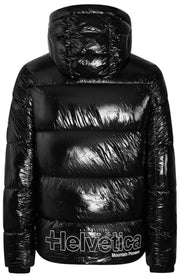 Helvetica Mountain Pioneers Viber Daunenjacke mit Kapuze – Schwarz