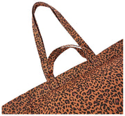Roka Große Marylebone-Tragetasche aus Baumwollcanvas in Mini-Leopardenbraun