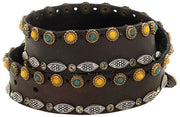 Campomaggi Cinture Stud Ledergürtel – Braun