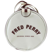 Fred Perry Klassische Mini-Fasstasche – Ochsenblut/Ecru-Creme