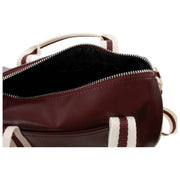 Fred Perry Klassische Mini-Fasstasche – Ochsenblut/Ecru-Creme