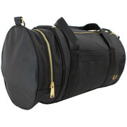 Fred Perry Textured Nylon Barrel Bag - Black