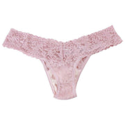 Hanky Panky Signature Lace 3er-Pack Original Rise Thongs – Blushing Rose/Marine/Celeste Blue