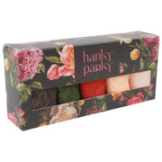 Hanky Panky Signature Lace 5er-Pack Low-Rise-Tangas – Granit/Woodland/Clay Ole/Dunkler Granatapfel/Vanille