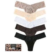 Hanky Panky Signature Lace Low Rise 5er-Pack Tangas – Taupe/Sleep In Grey/Grey Mist/Dusk