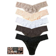 Hanky Panky Signature Lace Original Rise 5er-Pack Tangas – Taupe/Sleep In Grey/Grey Mist/Dusk