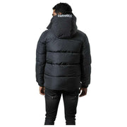 Helvetica Mountain Pioneers Barnes Parka mit Kapuze – Schwarz
