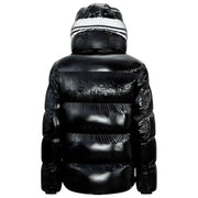 Helvetica Mountain Pioneers Freezer Daunenjacke mit Kapuze – Schwarz