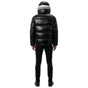 Helvetica Mountain Pioneers Freezer Daunenjacke mit Kapuze – Schwarz