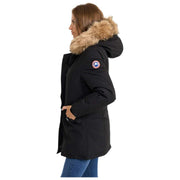 Helvetica Mountain Pioneers Lilli Parka mit Kapuze – Schwarz/Natur