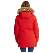 Helvetica Mountain Pioneers Lilli Parka-Jacke mit Kapuze – Rot/Natur