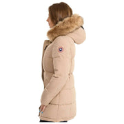 Helvetica Mountain Pioneers Sarah Kapuzenparkajacke – Taupe Beige