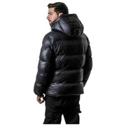 Helvetica Mountain Pioneers Silver 2 Daunenjacke mit Kapuze – Schwarz