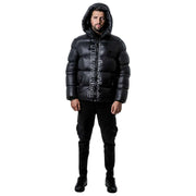 Helvetica Mountain Pioneers Silver 2 Daunenjacke mit Kapuze – Schwarz