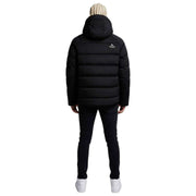 Helvetica Mountain Pioneers Sniper Daunenjacke mit Kapuze – Schwarz