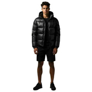 Helvetica Mountain Pioneers Summit Daunenjacke mit Kapuze – Schwarz