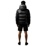 Helvetica Mountain Pioneers Summit Daunenjacke mit Kapuze – Schwarz