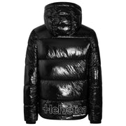 Helvetica Mountain Pioneers Viber Daunenjacke mit Kapuze – Schwarz