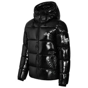 Helvetica Mountain Pioneers Viber Daunenjacke mit Kapuze – Schwarz