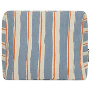 Hindbag Alix Extra große Kulturtasche – Orange/Blau gestreift