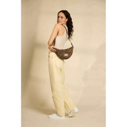 Hindbag Andrea Half Moon Bag - Leopard Zimtbraun