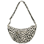 Hindbag Andrea Half Moon Bag – Leopard Off White