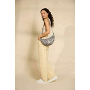 Hindbag Andrea Half Moon Bag – Leopard Off White