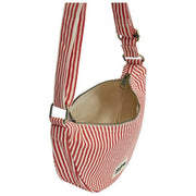 Hindbag Andrea Half Moon Bag – Rote Streifen