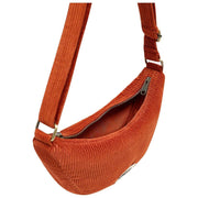 Hindbag Andrea Half Moon Bag – Samt Ziegelorange
