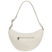Hindbag Andrea Teddy Half Moon Bag – Arktisches Weiß