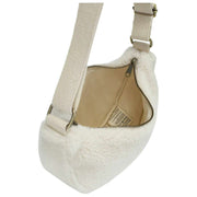 Hindbag Andrea Teddy Half Moon Bag – Arktisches Weiß