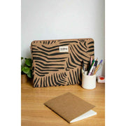 Hindbag Ava Mittelgroße 15-Zoll-Laptoptasche – Zimt-Zebra-Braun