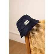 Hindbag Bob Bucket Hat – Samt Marineblau
