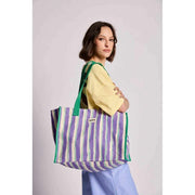 Hindbag Claude Tragetasche – Grün/Parma-Streifen
