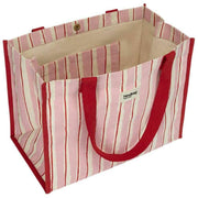 Hindbag Claude Tragetasche – Rot/Rosa gestreift