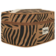 Hindbag Gaspard Kosmetiktasche – Zebra-Zimtbraun