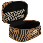 Hindbag Gaspard Kosmetiktasche – Zebra-Zimtbraun