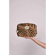 Hindbag Leon Kulturbeutel – Zebra Zimtbraun