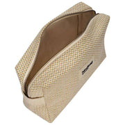 Hindbag Leon gewebter Kulturbeutel – Nude Beige
