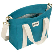 Hindbag Louise Square Umhängetasche – Pfauenblau
