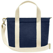 Hindbag Louise Square Umhängetasche – Samt Marineblau