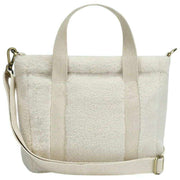 Hindbag Louise Square Teddy Umhängetasche – Arktisches Weiß