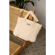 Hindbag Louise Square Teddy Umhängetasche – Arktisches Weiß
