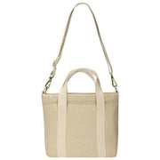 Hindbag Louise Square Woven Umhängetasche – Nude Beige