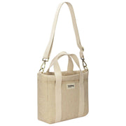 Hindbag Louise Square Woven Umhängetasche – Nude Beige