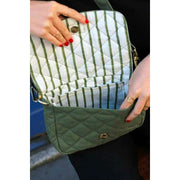 Hindbag Margault Quilted Umhängetasche – Olivgrün