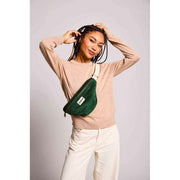 Hindbag Olivia Gürteltasche – Samt-Kieferngrün