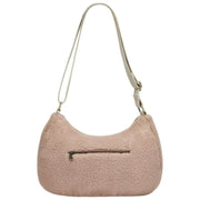 Hindbag Rosa Große Teddy-Umhängetasche – Puderrosa