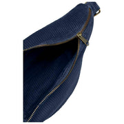 Hindbag Sasha Große Bauchtasche – Samt Marineblau