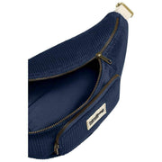 Hindbag Sofia XL Bauchtasche – Samt Marineblau